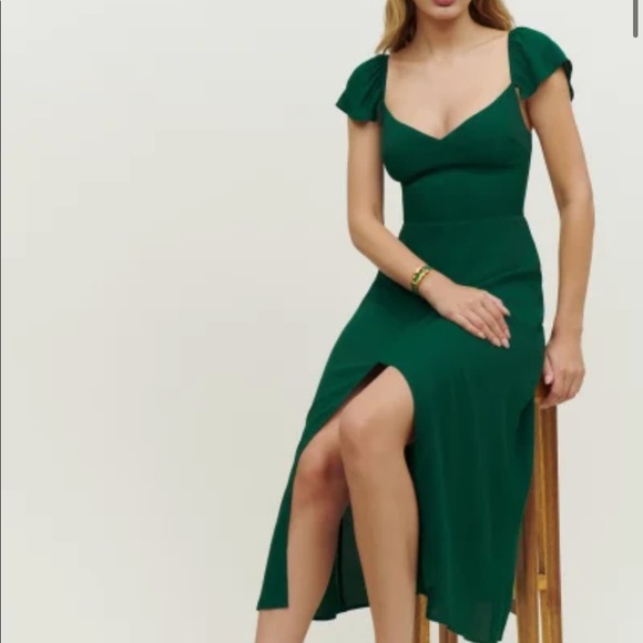 Reformation Dresses & Skirts - Reformation Baxley Dress Emerald